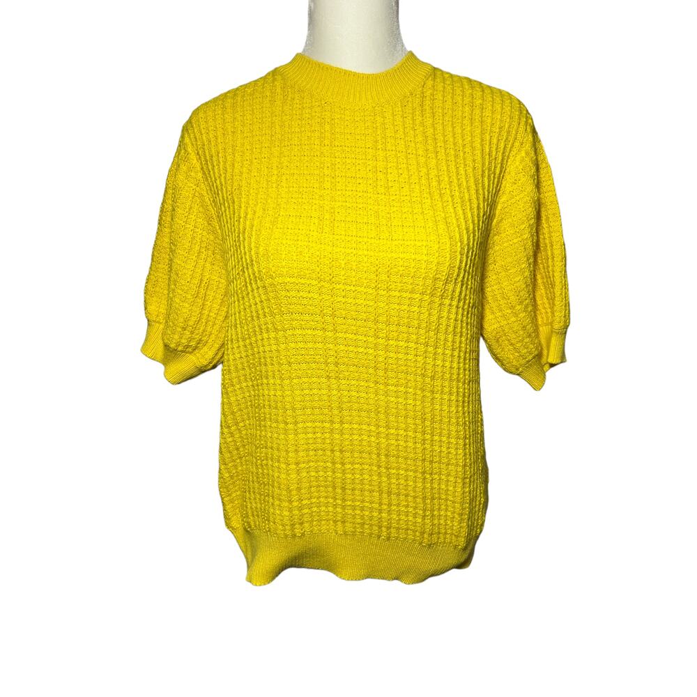 Ann Taylor Yellow Short Sleeve Sweater NWT